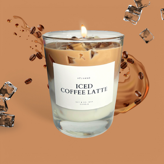 Iced Coffee Latte Kerze brennt