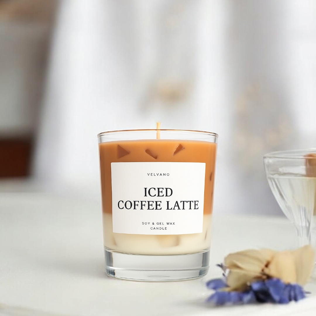 Iced Coffee Latte Kerze Freistehend