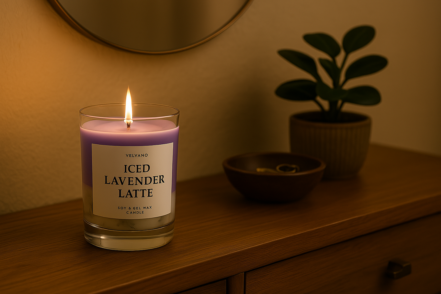 Iced Lavender Latte Kerze