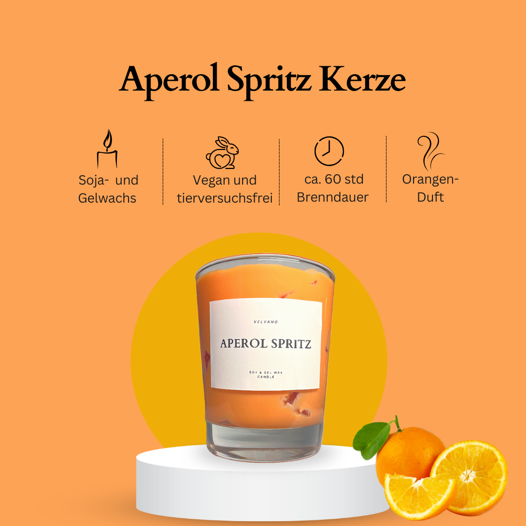 Merkmale Aperol Spritz Kerze