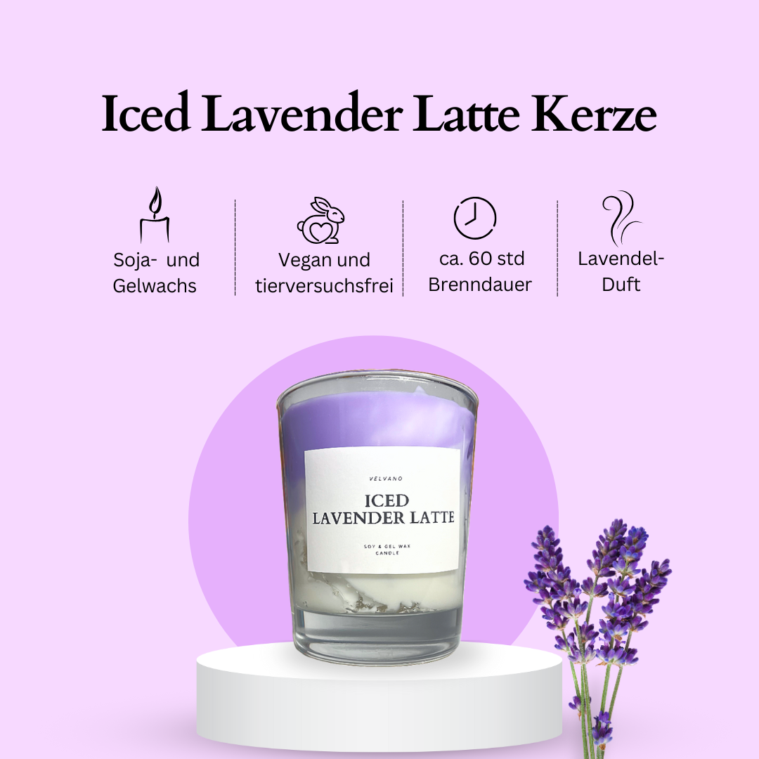 Merkmale Iced Lavender Latte Kerze