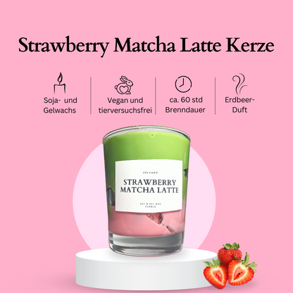 Merkmale Strawberry Matcha Latte Kerze